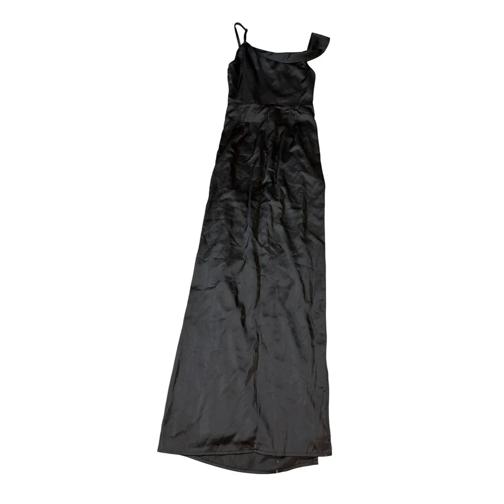 NEW Lulus Size Small Black Dress Formal Midi Off Shoulder‎ High Slit Statin - Picture 10 of 10